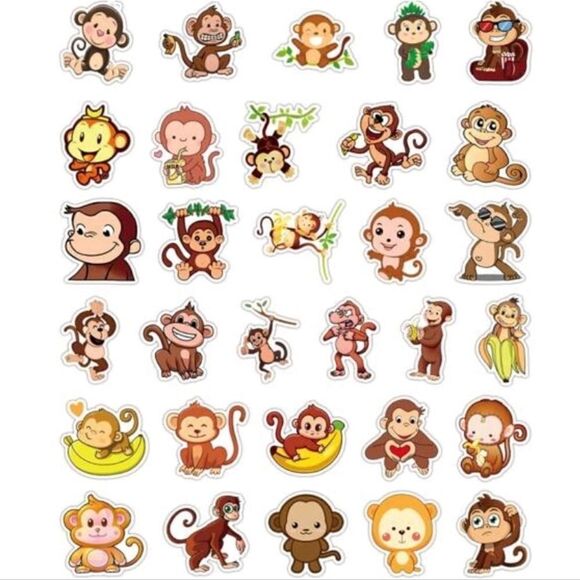 Assorted Monkey 🐒 Stickers - Picture 6 of 6